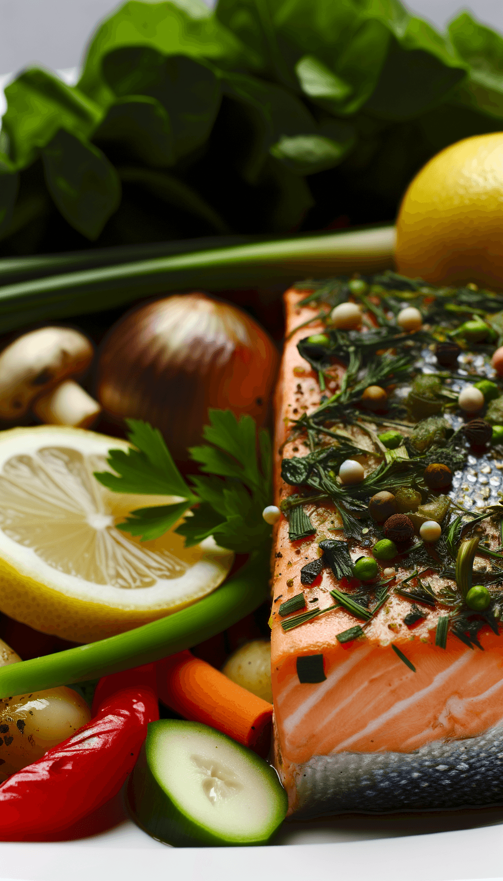 Herb-Crusted Salmon with Lemon